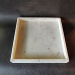 Marble Tray - Square - White
