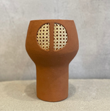 "Rattan in Terracotta" Vase  - New Work