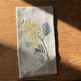 Linen Napkins - Embroidered - Australian Flora & Fauna
