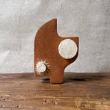 "Robot" Vase - Terracotta & White - Small