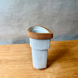 "Wing" Vase - Terracotta & White - Small