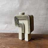 "Robot" Vase - Black & White - Medium