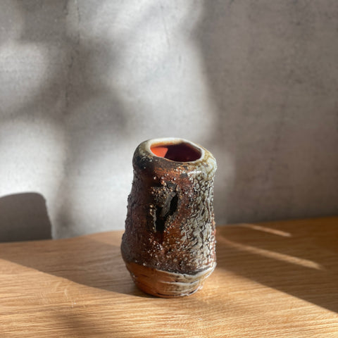 Textured Vase #02 - Wood Fired - Medium - July 2024