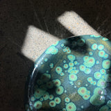 "Dimple" Platter in Green Speckle - Medium