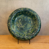 Dimple Platter in Green Speckle - Large