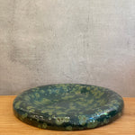 Dimple Platter in Green Speckle - Large