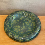 Dimple Platter in Green Speckle - Large