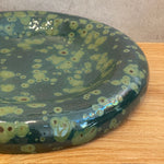 Dimple Platter in Green Speckle - Large