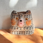 Squiggle Bear Vase - White & Black - XL • serious PLAY