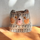 Squiggle Bear Vase - White & Black - XL • serious PLAY
