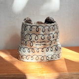Squiggle Bear Vase - White & Black - XL • serious PLAY