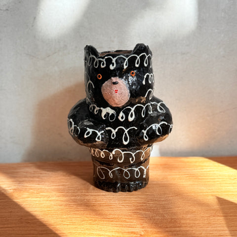 Squiggle Bear Vase - Black & White - Large • serious PLAY