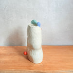 "Some White Bears" Vase - Small #02 (Blue & Green) • serious PLAY