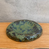 Dimple Platter in Green Speckle - Medium