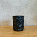 Matte Black Cup - Carved