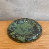 Dimple Platter in Green Speckle - Medium