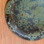 Dimple Platter in Green Speckle - Medium