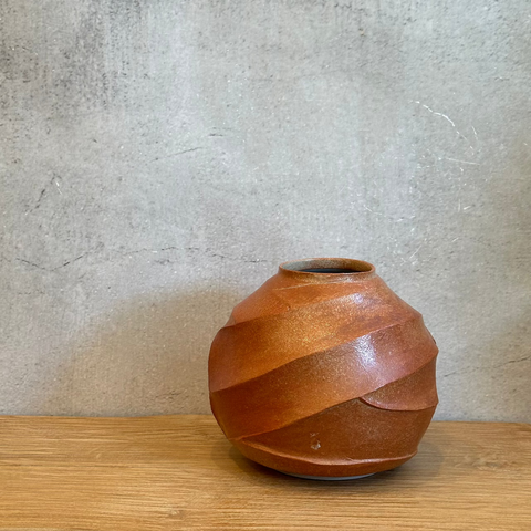 Shino Moon Vase - Faceted