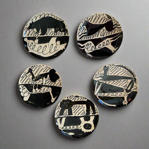 Animal Plates - Black & White - Large • serious PLAY