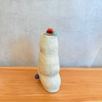 "Some White Bears" Vase - Small #01 (Green & Red) • serious PLAY