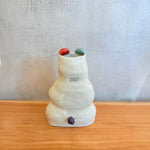 "Some White Bears" Vase - Small #01 (Green & Red) • serious PLAY