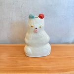 "Some White Bears" Vase - Small #01 (Green & Red) • serious PLAY