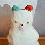"Some White Bears" Vase - Small #01 (Green & Red) • serious PLAY