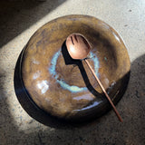 "Dimple" Platter in Brown Splash - Medium