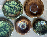 "Dimple" Platter in Green Speckle - Medium