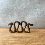 "Two Snakes" Incense Holder in Gold Gloss
