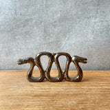 "Two Snakes" Incense Holder in Gold Gloss