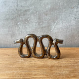 "Two Snakes" Incense Holder in Gold Gloss