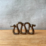 "Two Snakes" Incense Holder in Gold Gloss