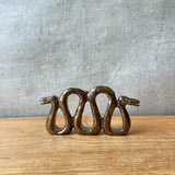 "Two Snakes" Incense Holder in Gold Gloss