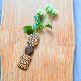 Hanging Bud Vase - Hand-Carved