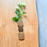 Hanging Bud Vase - Hand-Carved