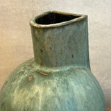 Pedestal "Pod" Vase - Rounded - Dark Green Wash - Small