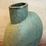 Pedestal "Pod" Vase - Narrow - Dark Green Wash - Small