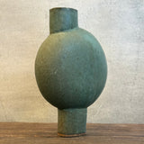 Pedestal "Pod" Vase - Narrow - Dark Green Wash - Small