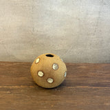 Orb Vase - White Spots on Terracotta - Small