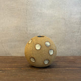 Orb Vase - White Spots on Terracotta - Small