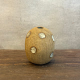 Orb Vase - White Spots on Terracotta - Small