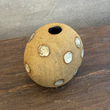 Orb Vase - White Spots on Terracotta - Small