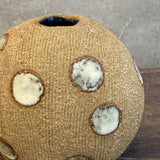 Orb Vase - White Spots on Terracotta - Small