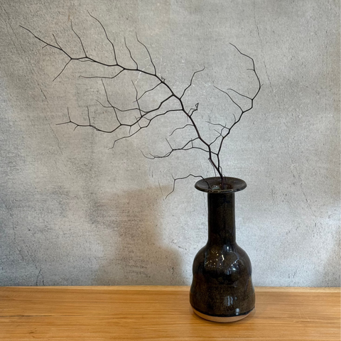 Long-Necked Vase - Brown Gloss • Apr25