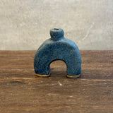 "Arch" Bud Vase - Dark Blue Wash