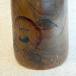 Vintage Kokeshi #102 - "Two Hibiscus" - Medium