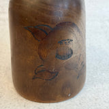 Vintage Kokeshi #102 - "Two Hibiscus" - Medium