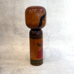 Vintage Kokeshi #103 - "Two Hibiscus" - Tall