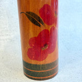 Vintage Kokeshi #103 - "Two Hibiscus" - Tall